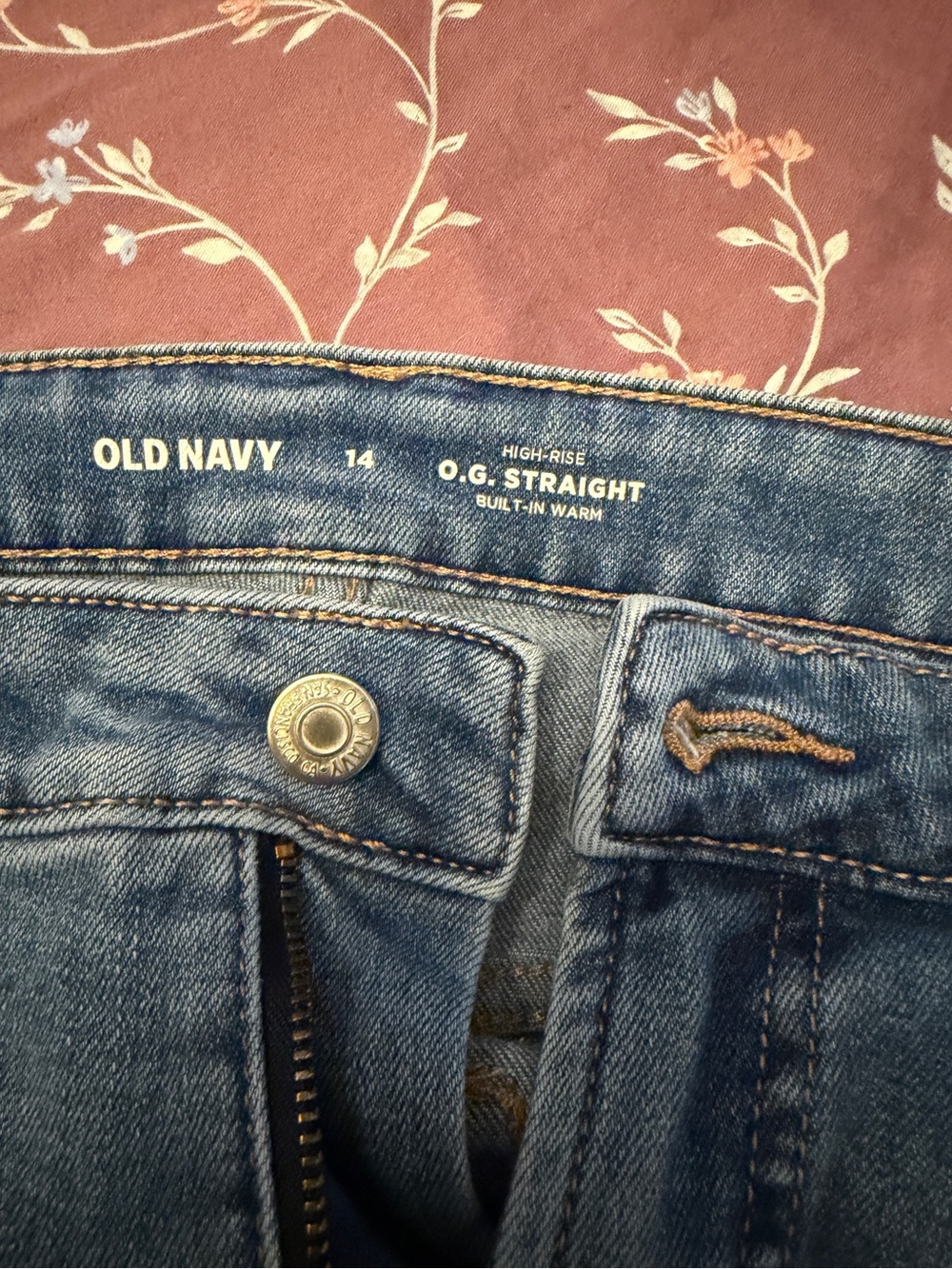 Old Navy Blue O.G. Straight Jeans high Rise